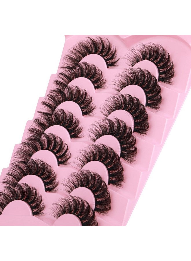 جيمير رموش جيمير المنك، رموش عين القطة الرقيقة، رموش صناعية كثيفة 6D تبدو مثل وصلات الرموش، رموش صناعية سميكة وناعمة ومجعدة، عبوة من 7 أزواج - Image 4