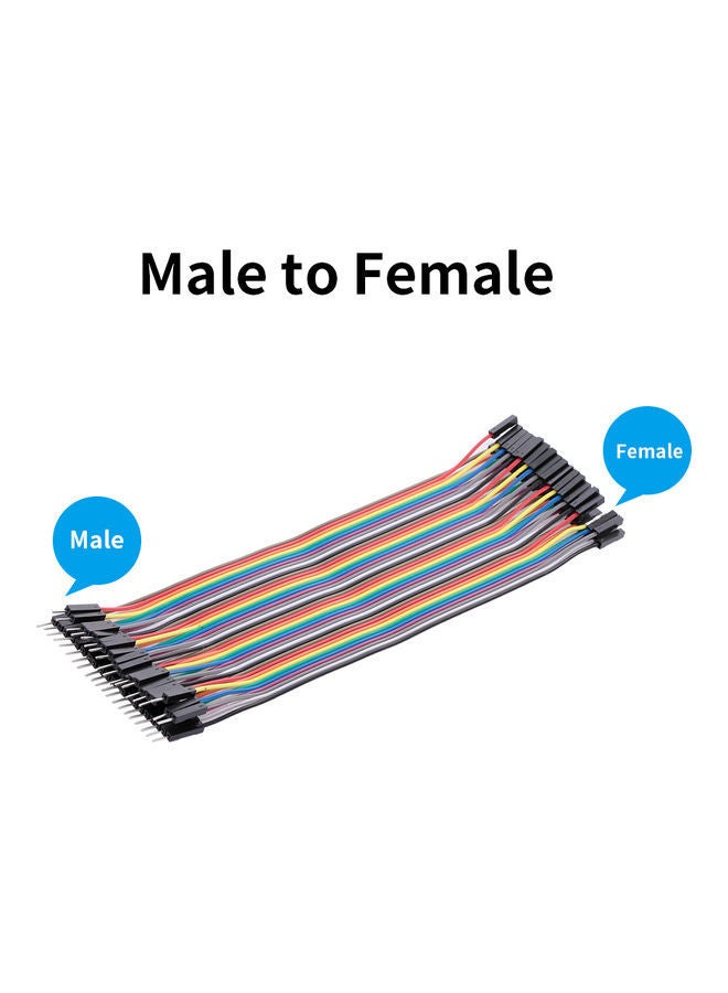 NIBEMINENT Breadboard Jumper Wires Male To Female Cable Multicolour - Image 4