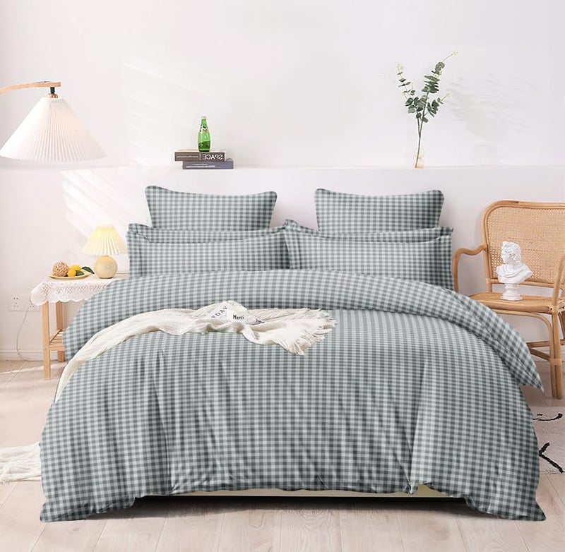 MORADO® Glace Cotton 210 TC Duvet Cover for Single Bed | 60x90 Inches Quilt/Razai/Blanket Cover with Zipper Closure | Soft & Durable Fabric (Grey, 60x90 inches) - Image 1