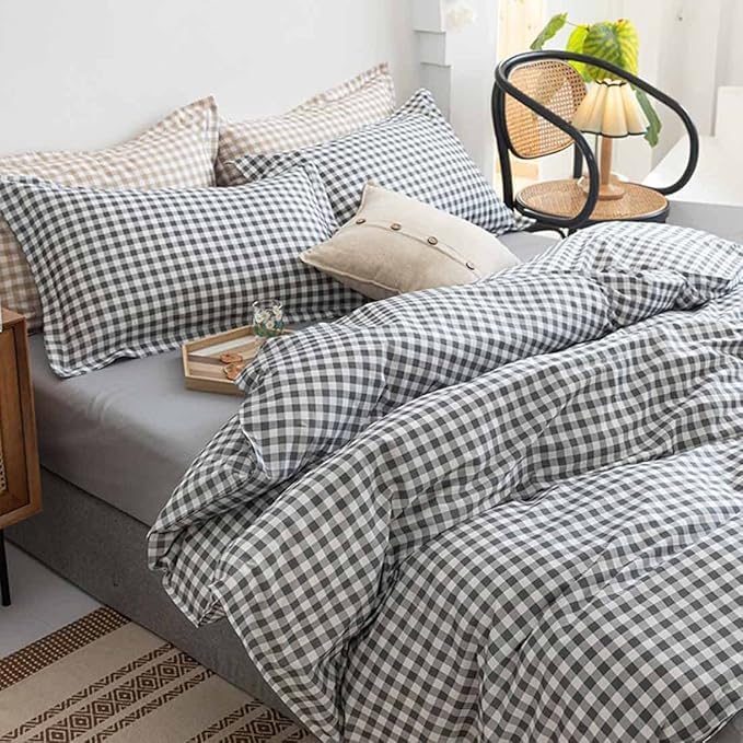 MORADO® Glace Cotton 210 TC Duvet Cover for Single Bed | 60x90 Inches Quilt/Razai/Blanket Cover with Zipper Closure | Soft & Durable Fabric (Grey, 60x90 inches) - Image 2