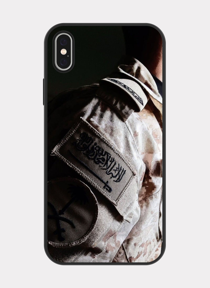 PXLAAT iPhone XS MAX case cover Saudi Soldier - Image 1
