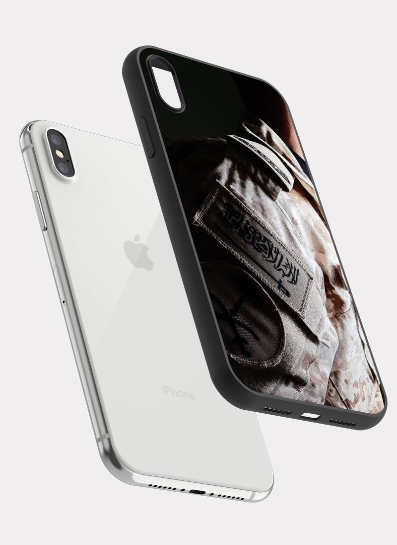 PXLAAT iPhone XS MAX case cover Saudi Soldier - Image 2