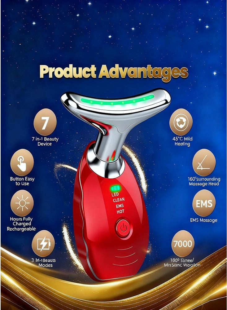 NoorTech Firming Wrinkle Removal Device, Neck Face Lifting Tighten Massager, LED Photon Therapy Anti Wrinkle Double Chin Remover - Image 2