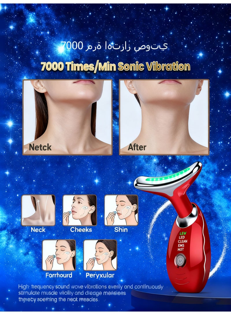 NoorTech Firming Wrinkle Removal Device, Neck Face Lifting Tighten Massager, LED Photon Therapy Anti Wrinkle Double Chin Remover - Image 5