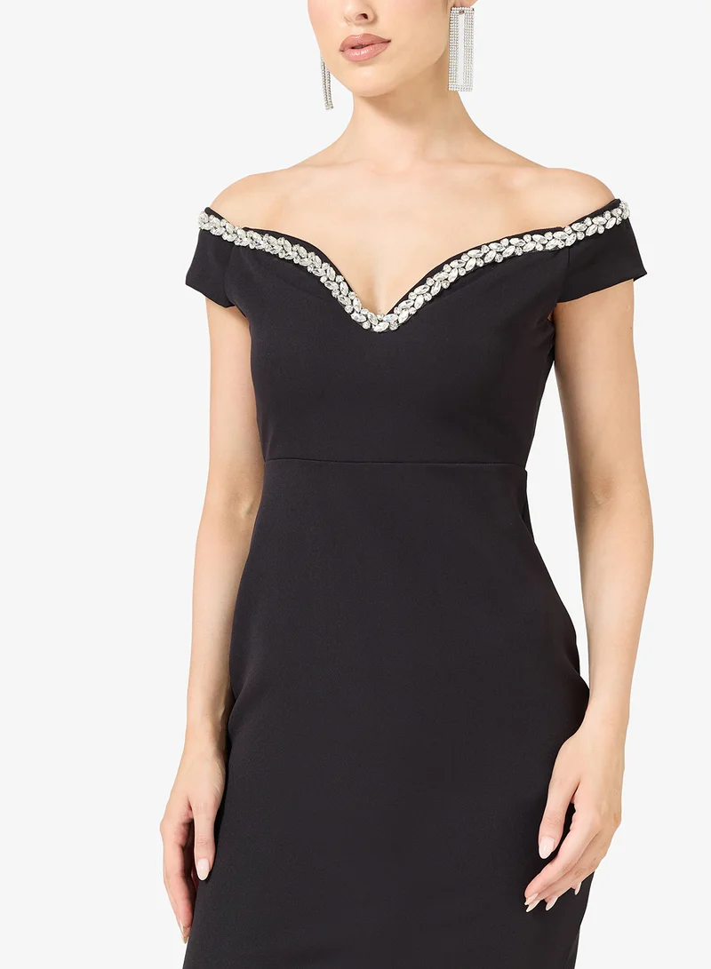 Ella Limited Edition  Off Shoulder Embellished Dress for Women | Best Price UAE