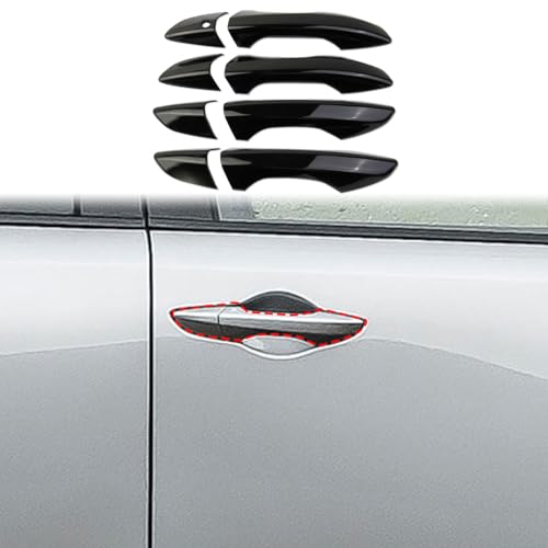 crosselec Carbon Fiber Door Handles Trim Cover Accessories for 20222025 Acura MDX Handle CoverGlossy Black - Image 1