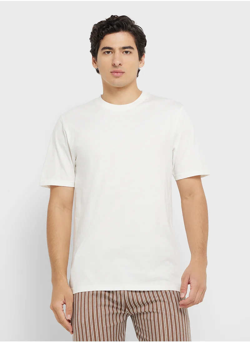 Seventy Five Mens Solid T.Shirt Aop Pant