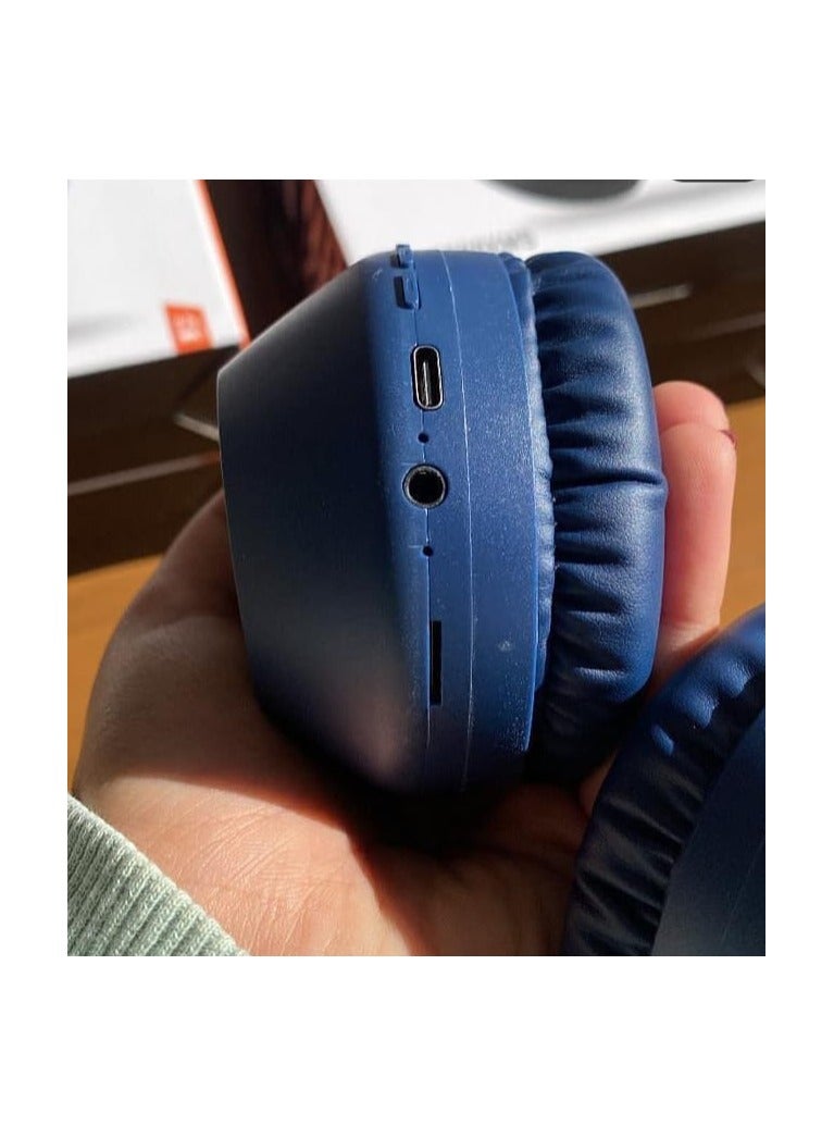 Wireless Bluetooth headphones, 15-hour battery life, clear sound, automatic noise cancellation, and clear voice pickup for calls, black color