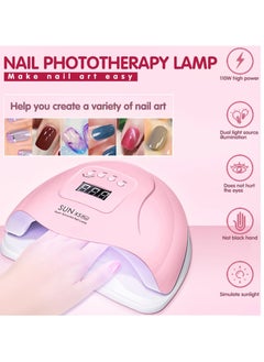 Sun Nail Dryer, UV Gel Nail Lamp 120W Gel Nail Polish LED UV Light Professional Nail Art Tools Accessories 24pcs Light Senor For Gel Nails and Toe Nail Curing  - Image 2