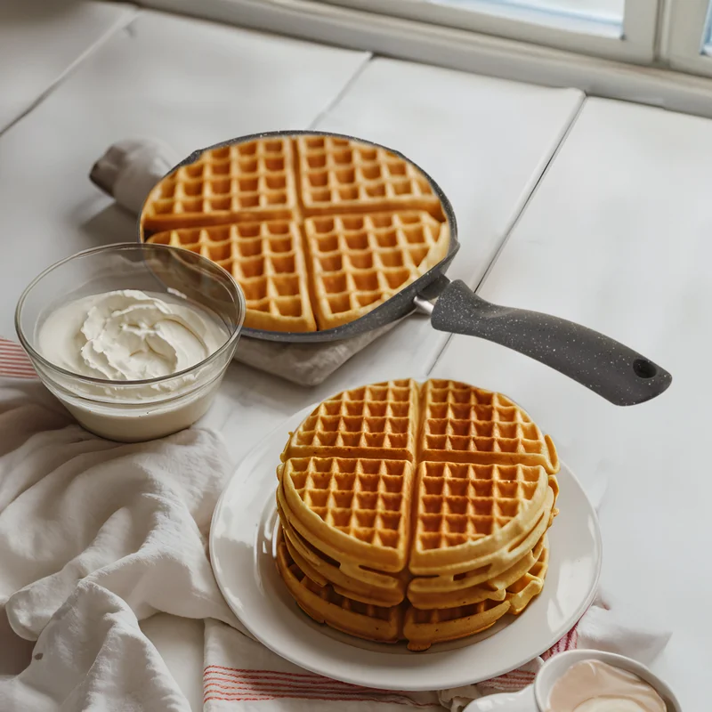 Simply Kitchen  4-Waffle Pan 26 Cm Gray  | Best Price UAE