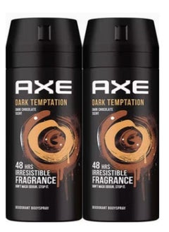 Axe Dark Temptation Long-lasting Antiodor Body Spray 48 Hours Irresistible Fragrance For Men 150ml 2 Packs  - Image 1