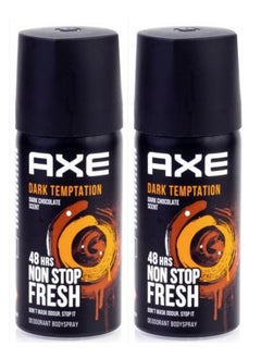 Axe Dark Temptation Long-lasting Antiodor Body Spray 48 Hours Irresistible Fragrance For Men 150ml 2 Packs  - Image 2