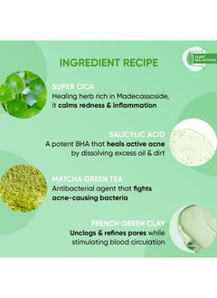 Dot & Key Dot & Key Skin Care Pollution + Acne Defense Green Clay Mask | Clay Mask for Face with Salicylic & Matcha Tea | Reduces Active Acne, Soothes Redness | For Dark Spots, Oily, Acne Prone Skin | 85g  - Image 3