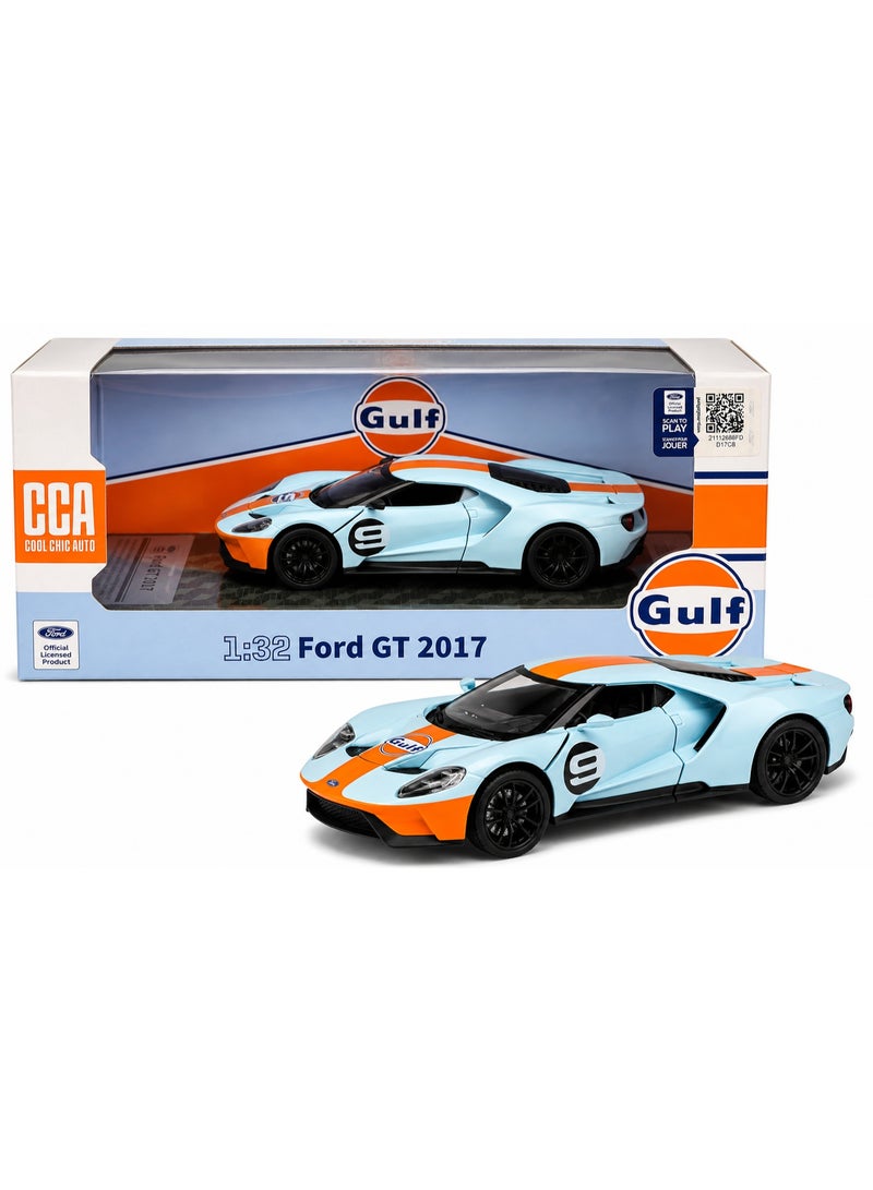CCA 1:32 FORD GT 2017 BLUE Diecast Alloy Car Model Toy Car with Light, Sound, Opening Doors & Pull Back door - Image 2