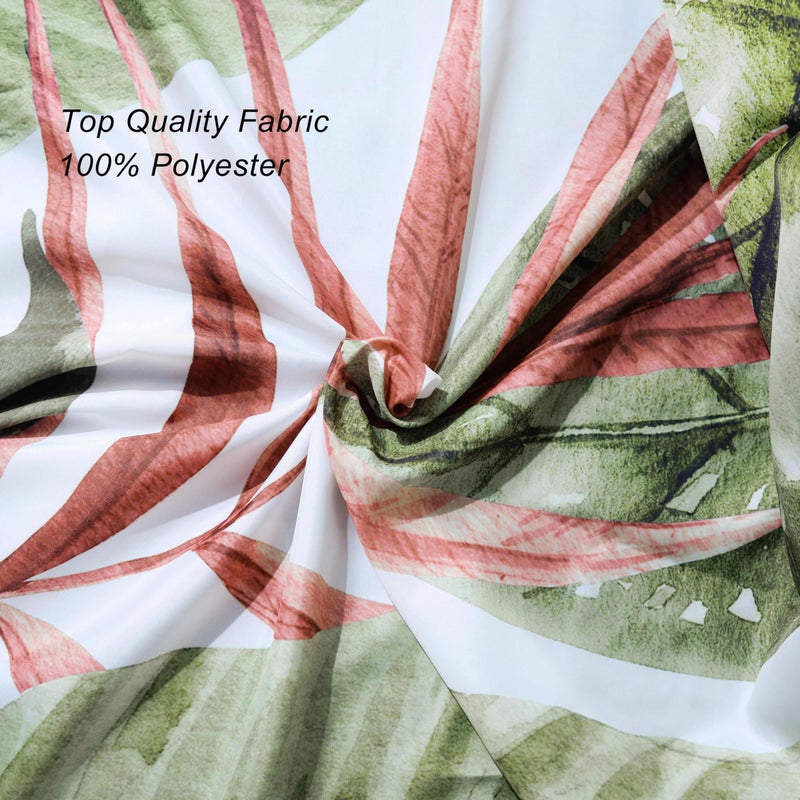 yurlisa Unique Boho Palm Leaves Theme Shower Curtain Sets with 12 Hooks, Bohemian Style Botanical Waterproof and Weighted Fabric Shower Curtains for Bathroom Bohemian Leaf, 72" W x 72" L (Pack of 1) - Image 4