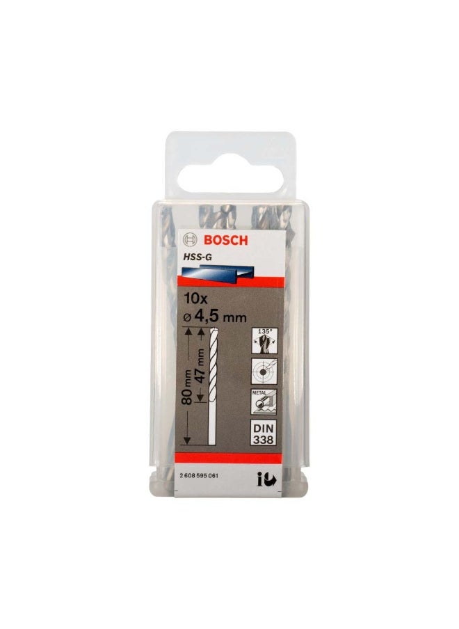 BOSCH Bosch (2608595061) 4.5MM HSS-G DIN 338 Metal Drill Bit  - Image 2