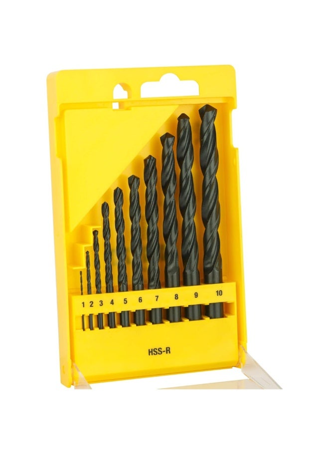 DEWALT 10-Piece HSS-R Metal Drill Bit Set with Case Black 1.8 x 9.8 x 16.2 cm DT5911-QZ - Image 3