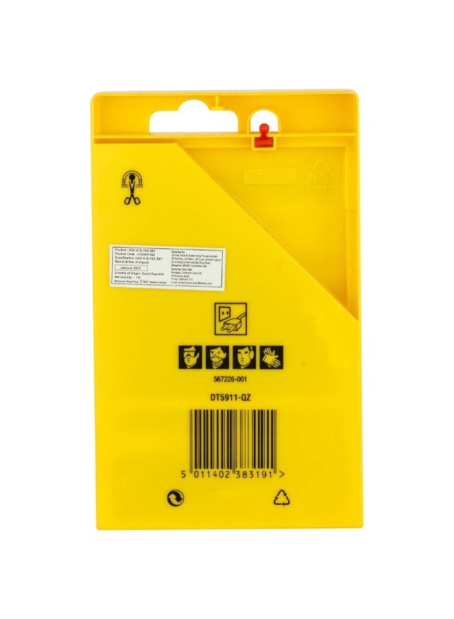 DEWALT 10-Piece HSS-R Metal Drill Bit Set with Case Black 1.8 x 9.8 x 16.2 cm DT5911-QZ - Image 2