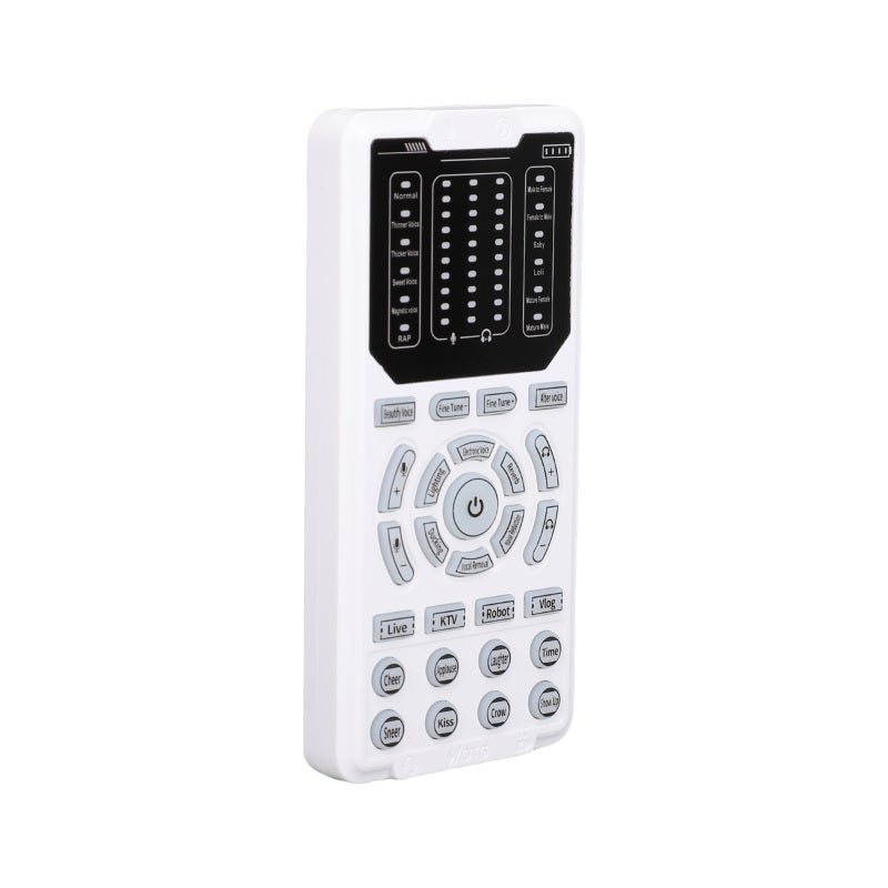 جهاز تغيير الصوت: بطاقة صوت محمولة بمجموعة 15 وضعًا صوتيًا، وتقليل ضوضاء متقدم، وتعديل في الوقت الحقيقي - ردود فعل بصرية بالأضواء الإضاءية LED، ومدة بقاء البطارية من 5 إلى 6 ساعات، وتوافق عالمي للبث المباشر - Image 5