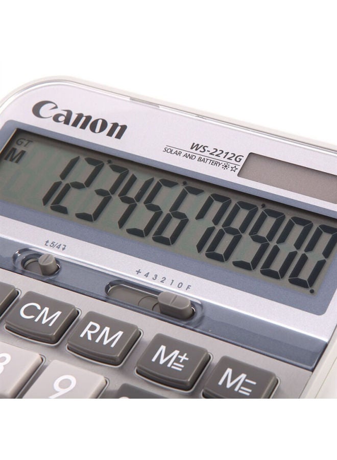 كانون Canon Ws-2212g لوحة معدنية حاسبة، مكتب عالمي 12-رقم آلة حاسبة شاشة كبيرة، مكتب كبير آلة حاسبة بسيطة - Image 3