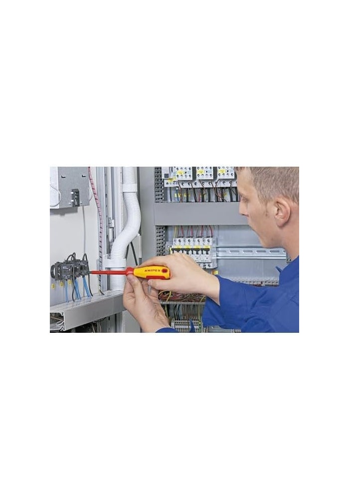 KNIPEX مفك كنيبيكس النحيف للبراغي ذات الفتحة المتقاطعة - معزول بجهد 1000V (187 مم) - Image 4
