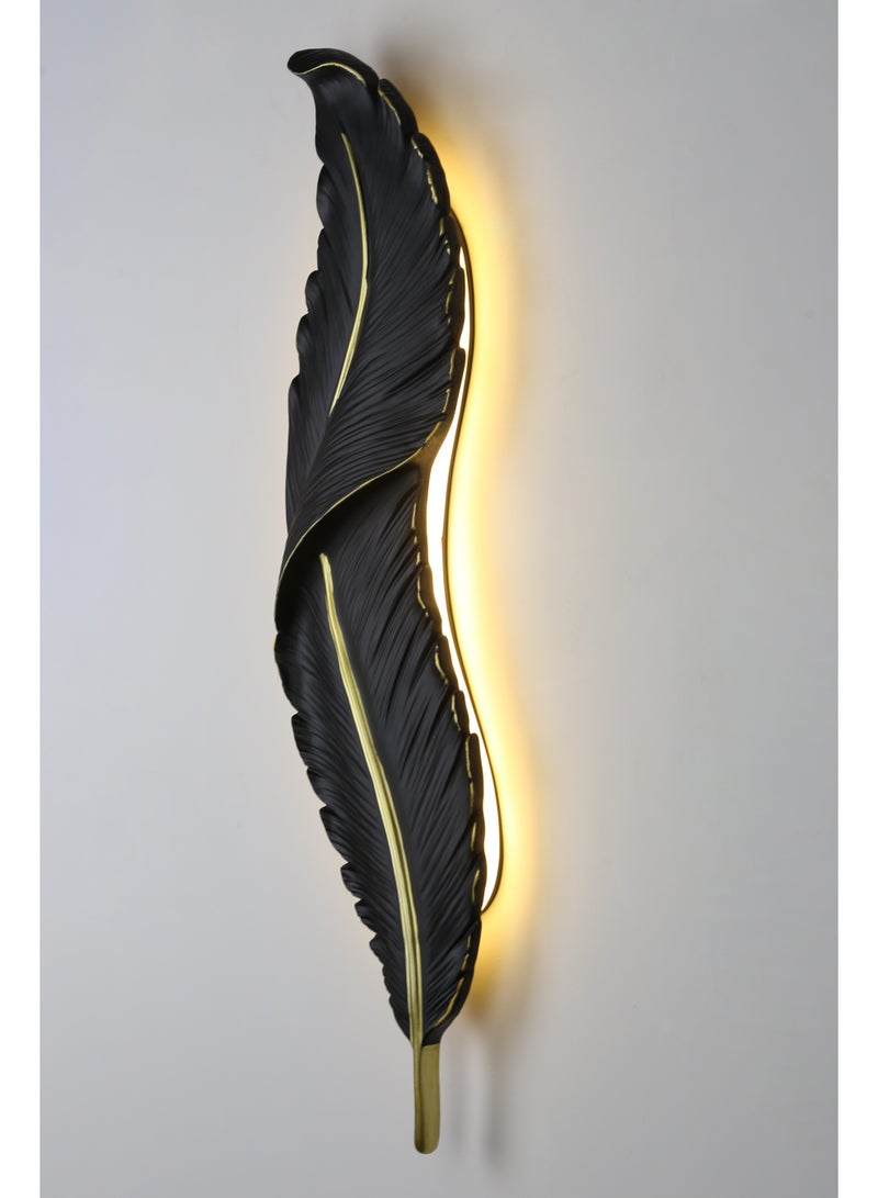 هامر ابليك ريش جداري طراز حديث اسود مقاس وسط لون الانارة اصفر - Image 2