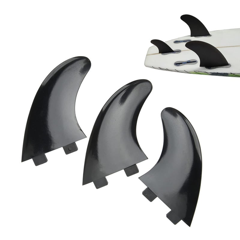 PVC Surfboard Fin Set 3 Piece Quick Release Replacement for Longboard Paddleboard - Image 3