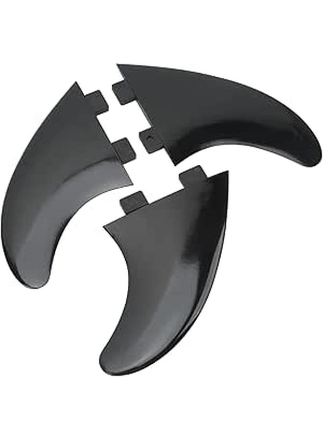 PVC Surfboard Fin Set 3 Piece Quick Release Replacement for Longboard Paddleboard - Image 1