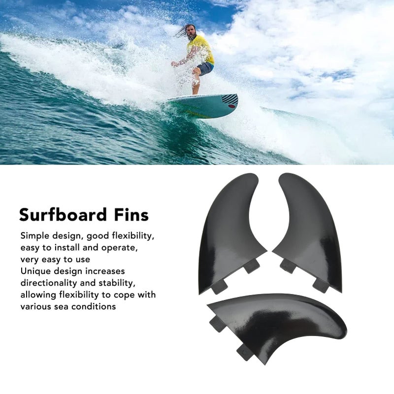 PVC Surfboard Fin Set 3 Piece Quick Release Replacement for Longboard Paddleboard - Image 4
