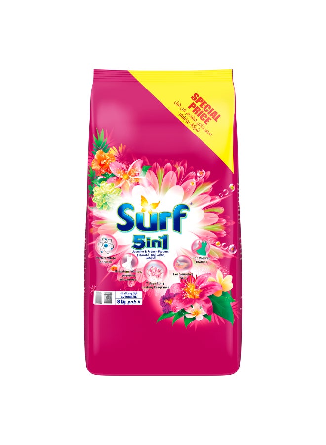 Surf Fabric Solution Wash Washing Powder, Automatic Jasmine & French Flowers, 8 KG - Image 2