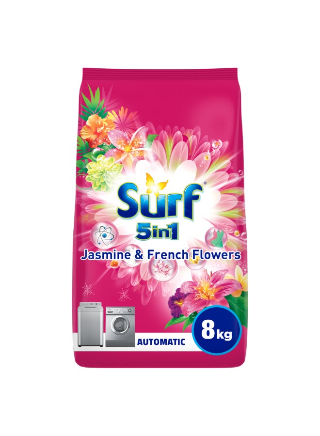 Surf Fabric Solution Wash Washing Powder, Automatic Jasmine & French Flowers, 8 KG - Image 1