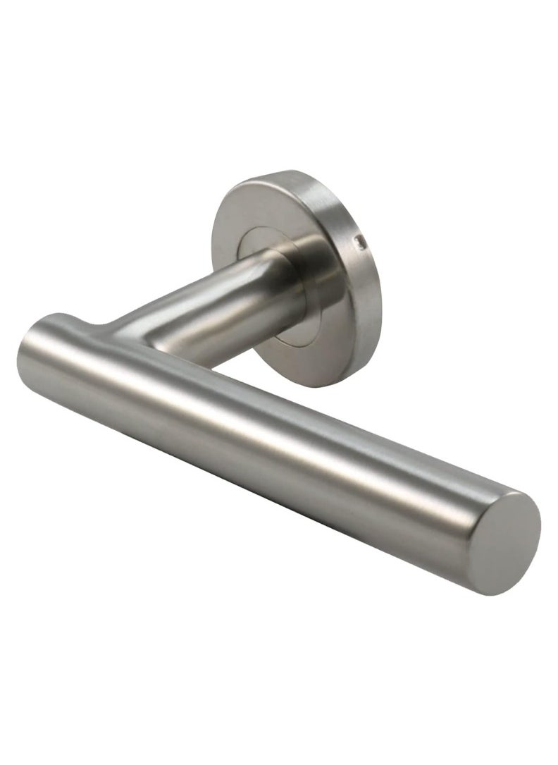 KNP KNP Stainless Steel Rose Type Lever Handle Door Handle for Indoor Wooden Door T Type door handle seamlessly combines modern elegance with reliable performance.  - Image 1