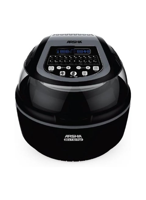 Arshia Multipurpose 20 in 1 Air Fryer with Digital Display Functions 10 Litre Black AF145-2231