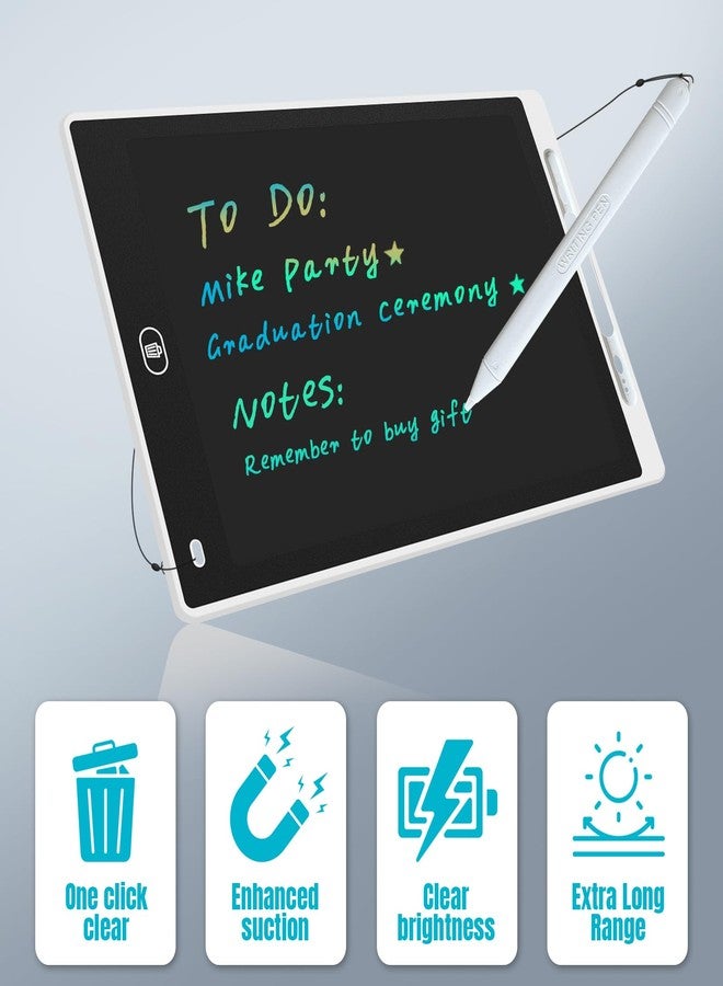 onbuwws Magnetic Board for Fridge, 9.8”×6.7” Small LCD Writing Tablet Blackboard Grocery to Do List Magnet Pad Dry Erase White Black Whiteboard Adult Chore Chart Refrigerator Digital Notepad Message Center - Image 2