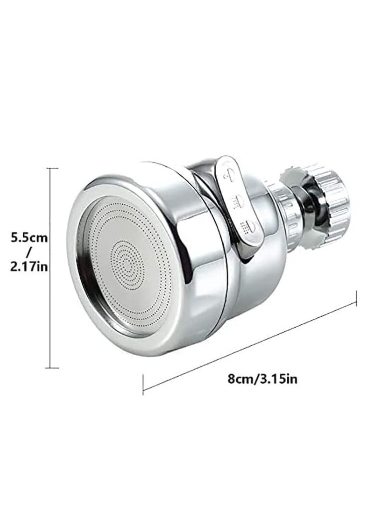 Kitchen Tap Head Water-Saving 3 Gear Adjustable, 360° Swivel, Splash-Proof Faucet Nozzle Filter for Bathroom Kitchen Sink Spray Tap Attachment, with 3 Modes Adjustment, Save Water and Easy to Instal - Image 2