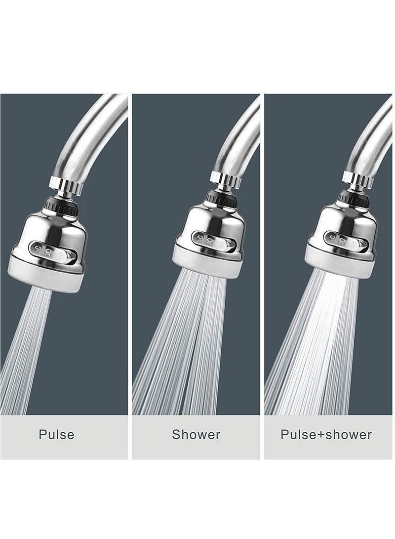 Kitchen Tap Head Water-Saving 3 Gear Adjustable, 360° Swivel, Splash-Proof Faucet Nozzle Filter for Bathroom Kitchen Sink Spray Tap Attachment, with 3 Modes Adjustment, Save Water and Easy to Instal - Image 4
