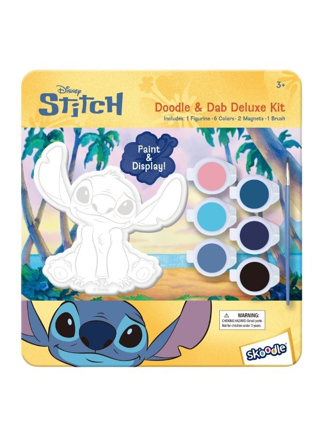 Disney Lilo & Stitch Paint Your Own Stitch Figurine Kit - Doodle & Dab Deluxe Craft Set with Paint, Brush & Magnets - Creative Activity for Kids 3+ - Image 2