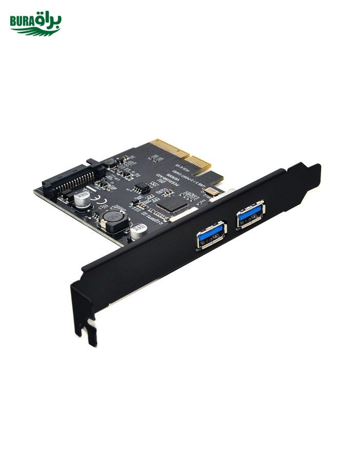 BURAQ USB3.2 Expansion Card GEN2 Type-A Port ASMedia ASM3142 Transfer 10Gbps(Black)  - Image 5