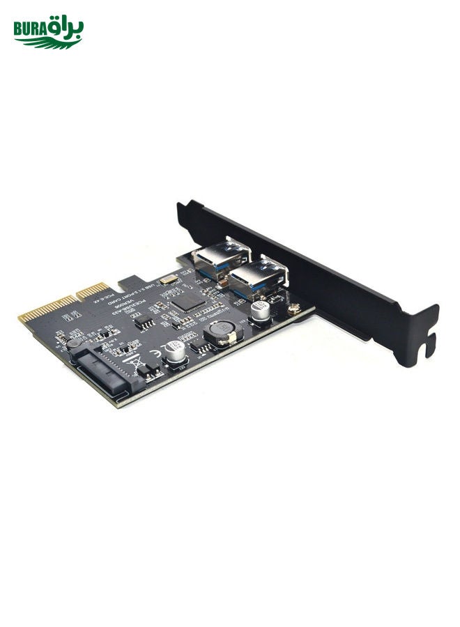 BURAQ USB3.2 Expansion Card GEN2 Type-A Port ASMedia ASM3142 Transfer 10Gbps(Black)  - Image 2