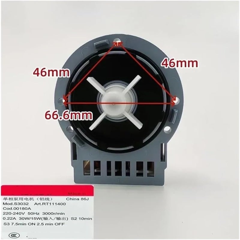Universal Drain Pump Compatible With Samsung LG Washing Machines Model 00180A 30008D - Image 4
