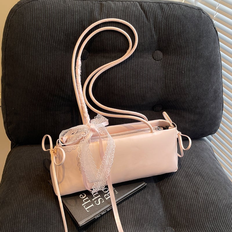 Bag Niche Design Underarm Bag 2025 Spring New Long Shoulder Strap Single Shoulder Commuter All-Match Ladies Lace Bag - Image 5