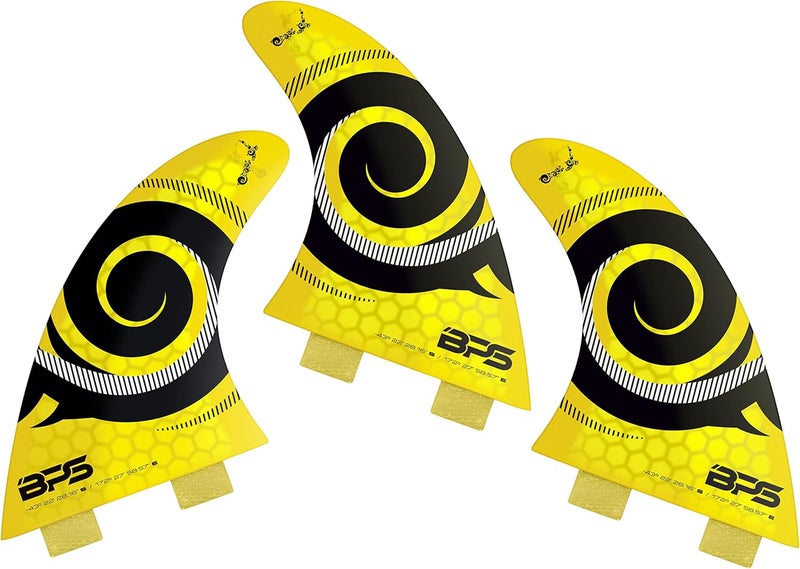 BPS New Zealand Surfboard Fins 3 Thruster Fins Set High Performance Fiberglass Reinforced FCS Style Fin Box for Surf Board, Shortboard, Longboard - Image 1