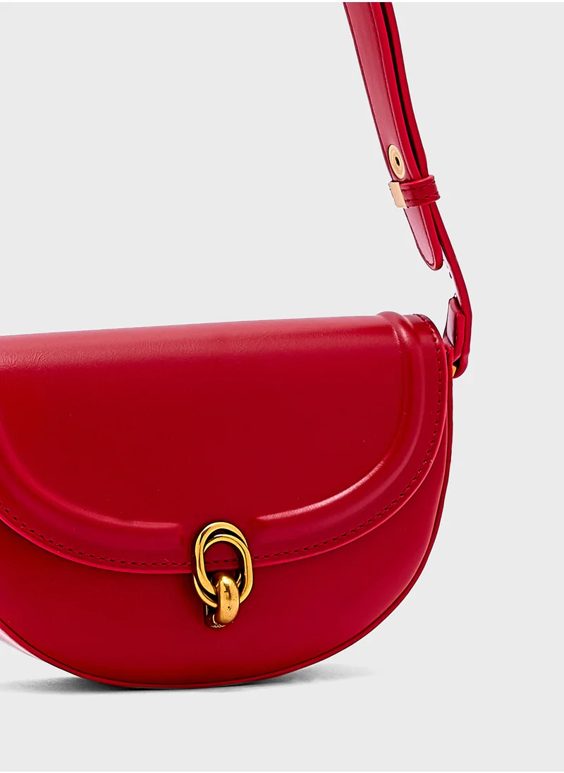 ELLA Metal Trim Detail Crossbody Bag