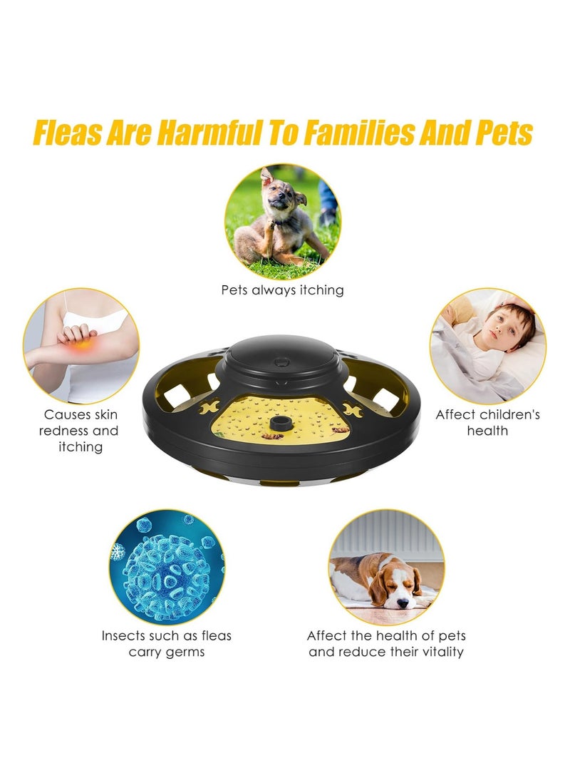 SYOSI 2 Pack Mosquito Trap with Sticky Boards, Flea Traps for Inside, UV Night Light Bug Catcher, Insect Trap Killer Works on Fleas, Moths, Mosquitoes for Home Office Use - Image 5