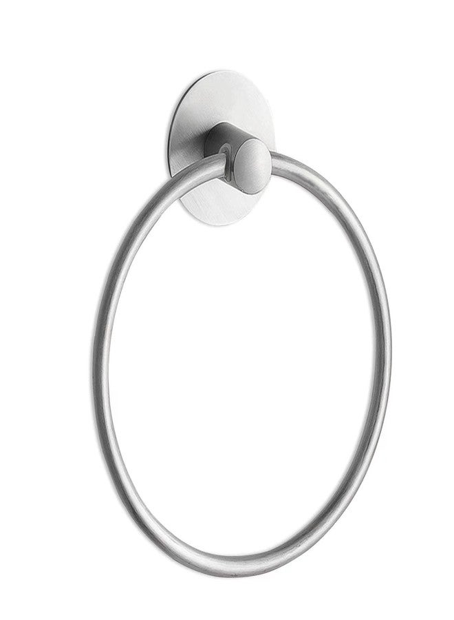 Besteffie Adhesive Towel Ring Wall Mount Hand Towel Ring Self Adhesive Towel Hanger Premium SUS304 Stainless Steel Rustproof Brushed Nickel, Kitchen, Bathroom Hand Towel Holder - Image 1
