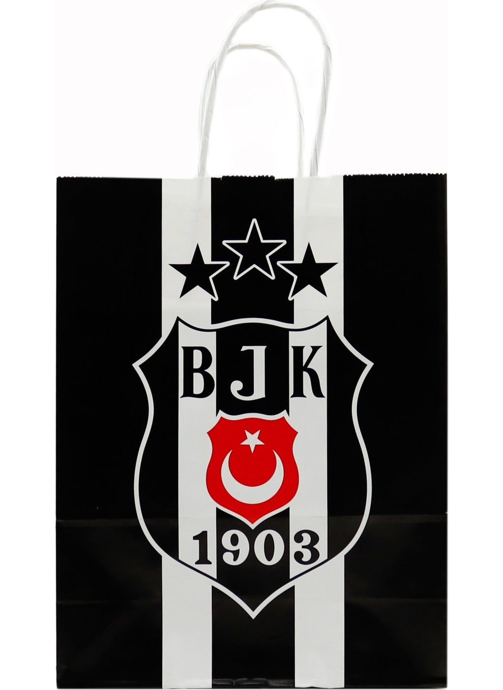 Repro Design - Beşiktaş Licensed Colorful Twist Handle Paper Bag 18x24x8 Cm - 2 Pieces - Image 1
