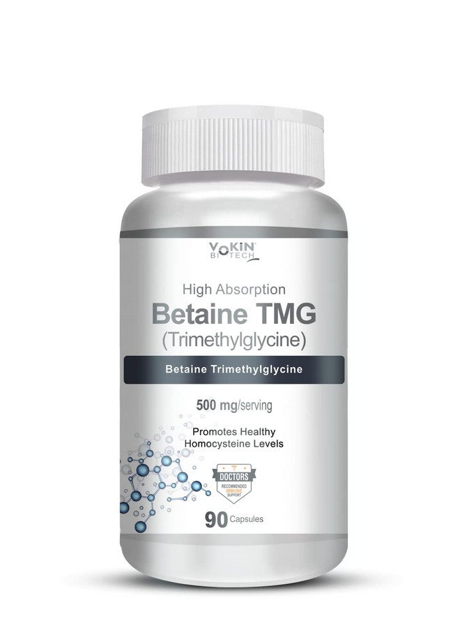 Vokin Biotech Betaine Trimethylglycine (TMG) for Support Healthy Homocysteine Levels (90 Capsules) - Image 1