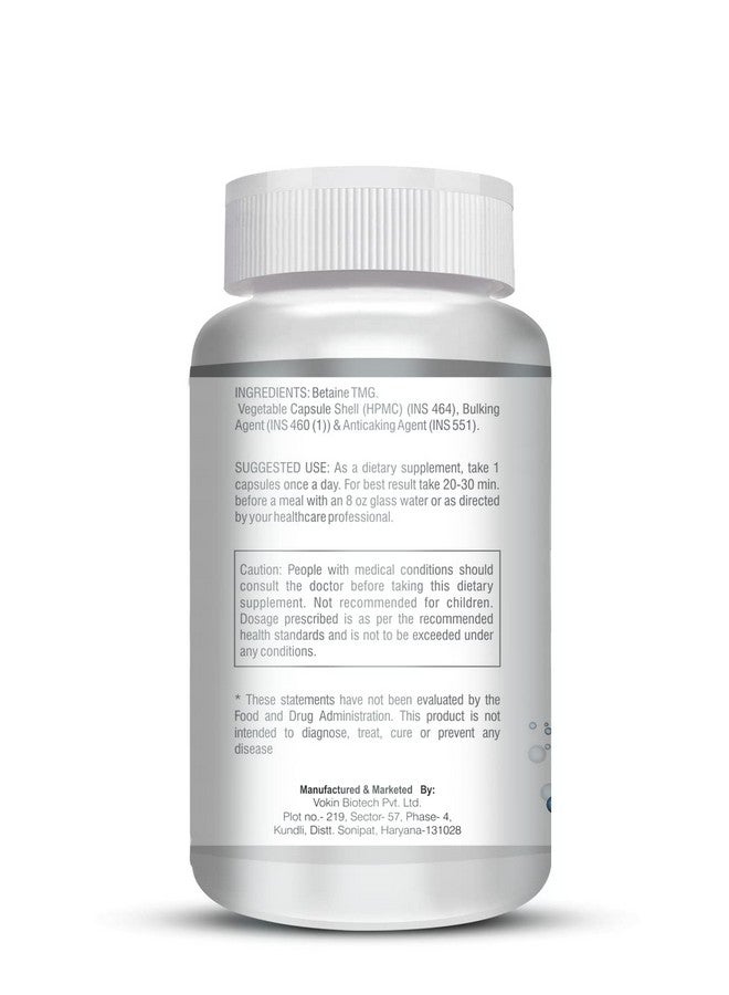 Vokin Biotech Betaine Trimethylglycine (TMG) for Support Healthy Homocysteine Levels (90 Capsules) - Image 2