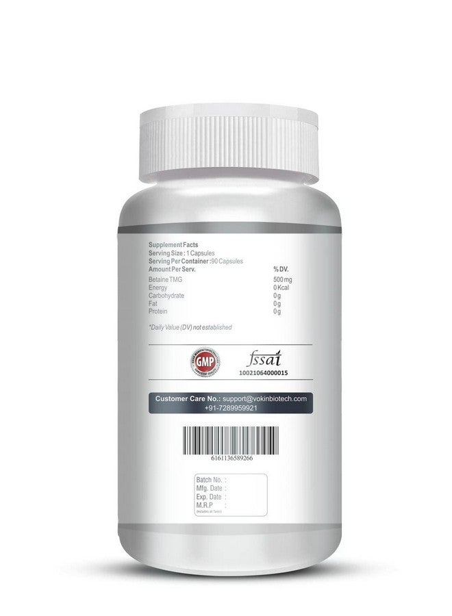 Vokin Biotech Betaine Trimethylglycine (TMG) for Support Healthy Homocysteine Levels (90 Capsules) - Image 3
