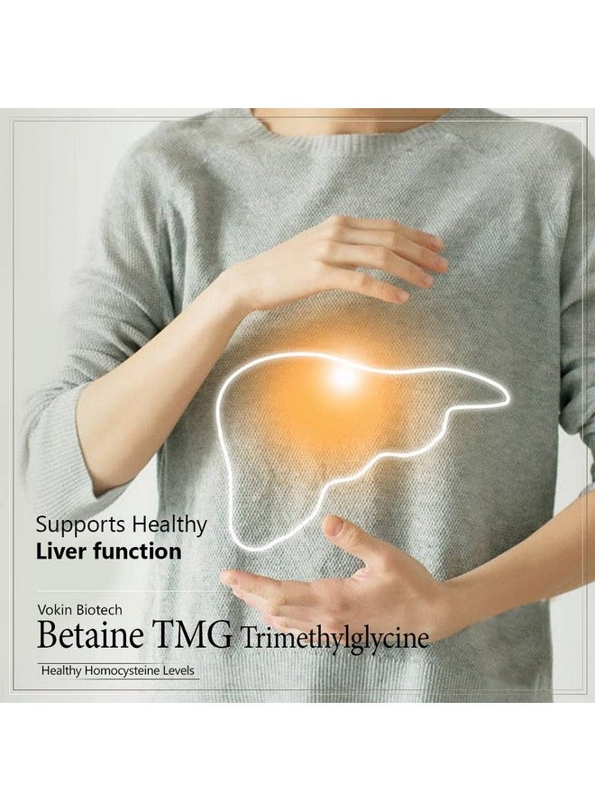 Vokin Biotech Betaine Trimethylglycine (TMG) for Support Healthy Homocysteine Levels (90 Capsules) - Image 5